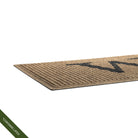 Height profile of WaterHog Squares Inlay Monogramed camel doormat