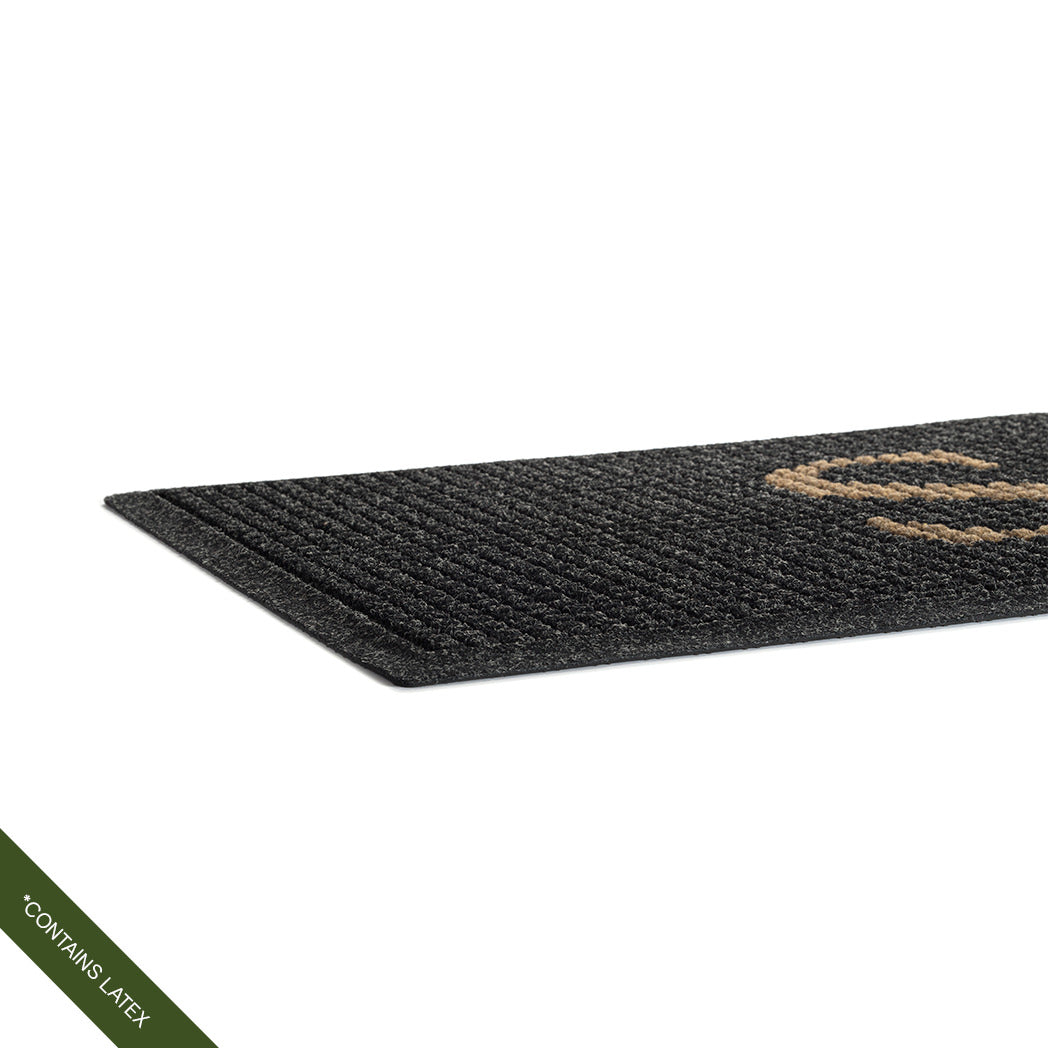 Height profile of WaterHog Squares Inlay Monogramed charcoal doormat