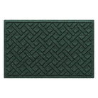 A Lattice WaterHog medium-sized outdoor door mat with a deep green surface, and durable rubber backing.