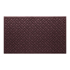 Overhead of a WaterHog Lattice 3x5 all-weather door mat with a deep wine red surface, and durable rubber backing.