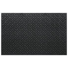 A Lattice WaterHog XL indoor/outdoor modern door mat with a deep grey interwoven diagonal lines, bi-level design.