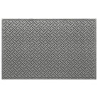 WaterHog 4x6 indoor/outdoor luxury doormat in a light grey surface, and durable rubber backing.