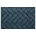 Quality WaterHog 4x6 outdoor door mat with a relaxed blue interwoven diagonal lines pattern.