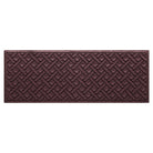 A Lattice WaterHog all-weather small runner with a deep wine red interwoven diagonal lines pattern.