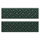 Lattice WaterHog indoor/outdoor outdoor stair treads with a deep green eco-friendly surface.