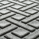 Detail shot of the all-weather WaterHog Lattice surface creating a light grey, durable long-lasting doormat.