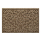 WaterHog Phoenix 2x3 indoor/outdoor doormat in tan, featuring a quad pedal floral design, displayed on a white background.