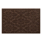 WaterHog Phoenix 2x3 indoor/outdoor doormat in dark brown, featuring a quad pedal floral design, displayed on a white background.