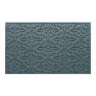 WaterHog Phoenix 3x5 indoor/outdoor doormat in blue/grey, featuring a quad pedal floral design, displayed on a white background.