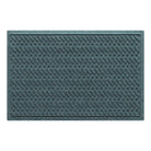 Premium WaterHog 2x3 outdoor doormat in a blue/grey diagonal design, stain-resistant surface, and durable rubber backing.