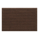 Authentic WaterHog 2x3 outdoor doormat in a dark earthy brown diagonal design, stain-resistant surface, and incredibly durable backing.