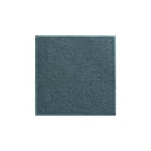 Overhead of a WaterHog 3x3 square shaped mat with a light blue/grey, stain-resistant surface in a grid-like pattern.