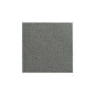 Overhead of an American made WaterHog traditional Squares indoor/outdoor mat in a light grey fade-resistant surface.