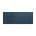 A classic WaterHog Squares runner in a medium blue color, made from eco-friendly fibers and backed by durable rubber, shown on a white background.