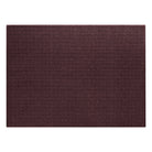 A genuine 6x8 WaterHog Squares outdoor mat with a eco-friendly, deep wine red grid-like PET surface.