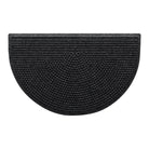 WaterHog  Squares modern half-round doormat in a deep grey, eco-friendly surface.