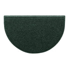 WaterHog  Squares half-round doormat with a deep green surface and uniform grid pattern.