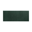 Overhead of a deep earthy green WaterHog indoor/outdoor medium runner mat with a grid-like bi-level eco-friendly PET surface.