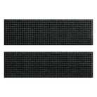 WaterHog squares protective stair treads with a deep grey, uniform grid design; an American-made mat.