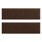 Two WaterHog traditional Squares indoor/outdoor stair treads in a dark earthy brown eco-friendly surface with durable rubber backing.