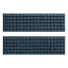 Quality WaterHog outdoor stair treads in classic repeating squares design with a beautiful blue-stone, eco-friendly surface.