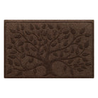 A solid brown, single door WaterHog Tree of Life doormat, with a bi-level tree design that's as durable as it is pretty - all back by in-house made rubber, keeping this mat made in the USA.