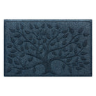 A beautiful bi-level tree design on the WaterHog's Tree of Life mat, that spans both edges, made in the deep navy blue shown on a white background.